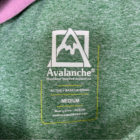 Avalanche Outdoor Apparel Green Base layer long sleeve compression shirt size M - Picture 4 of 7